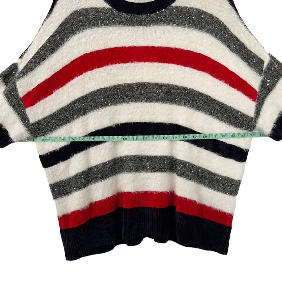 Tommy Hilfiger Striped Crew Neck Sweater Womens size Large. Sequin accen… - Picture 8 of 9